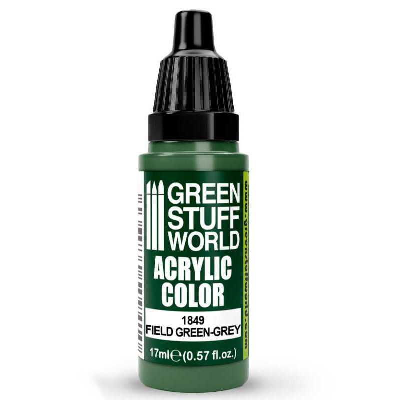 Green Stuff World Acrylic Color Paint - FIELD GREEN-GREY 17ml